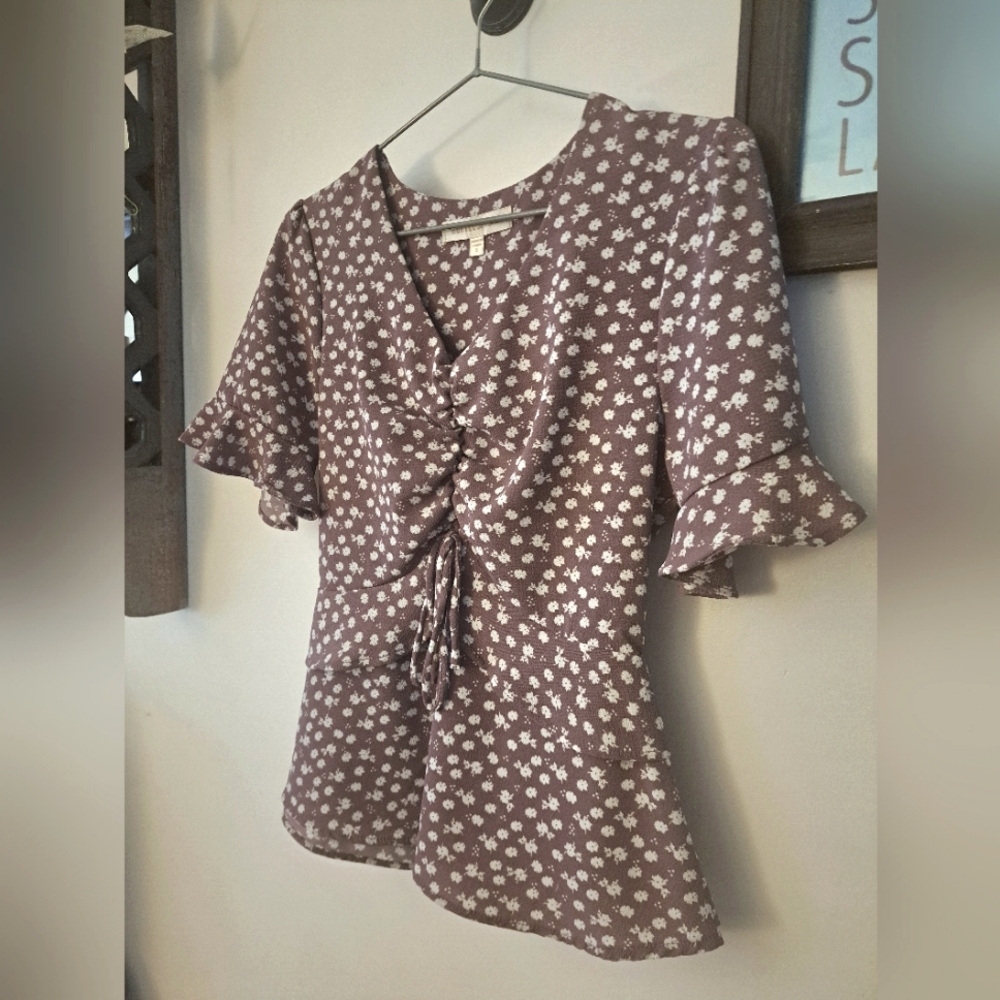 Monteau Small Purple Floral Blouse